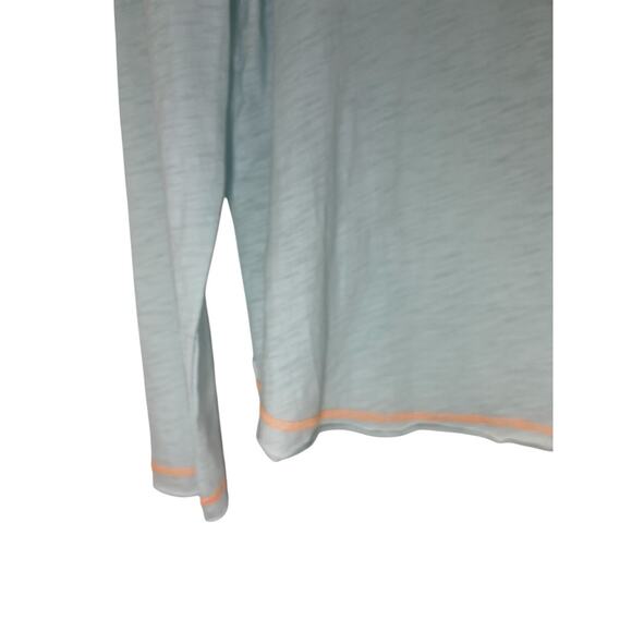 Lisa Todd Light Blue Long Sleeve Surf Henley Women’s Small Casual Basic Top - Picture 3 of 10